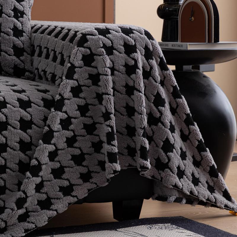 Geometric Pattern Sofa Cover, 1 Count Soft Comfortable Washable Sofa Slipcover, Dustproof Couch Protector, Universal Sofa Protector, Dustproof Sofa Protector for Home Living Room Bedroom Hotel Dormitory, Elastic Sofa Slipcover, Sofa Couch Covers