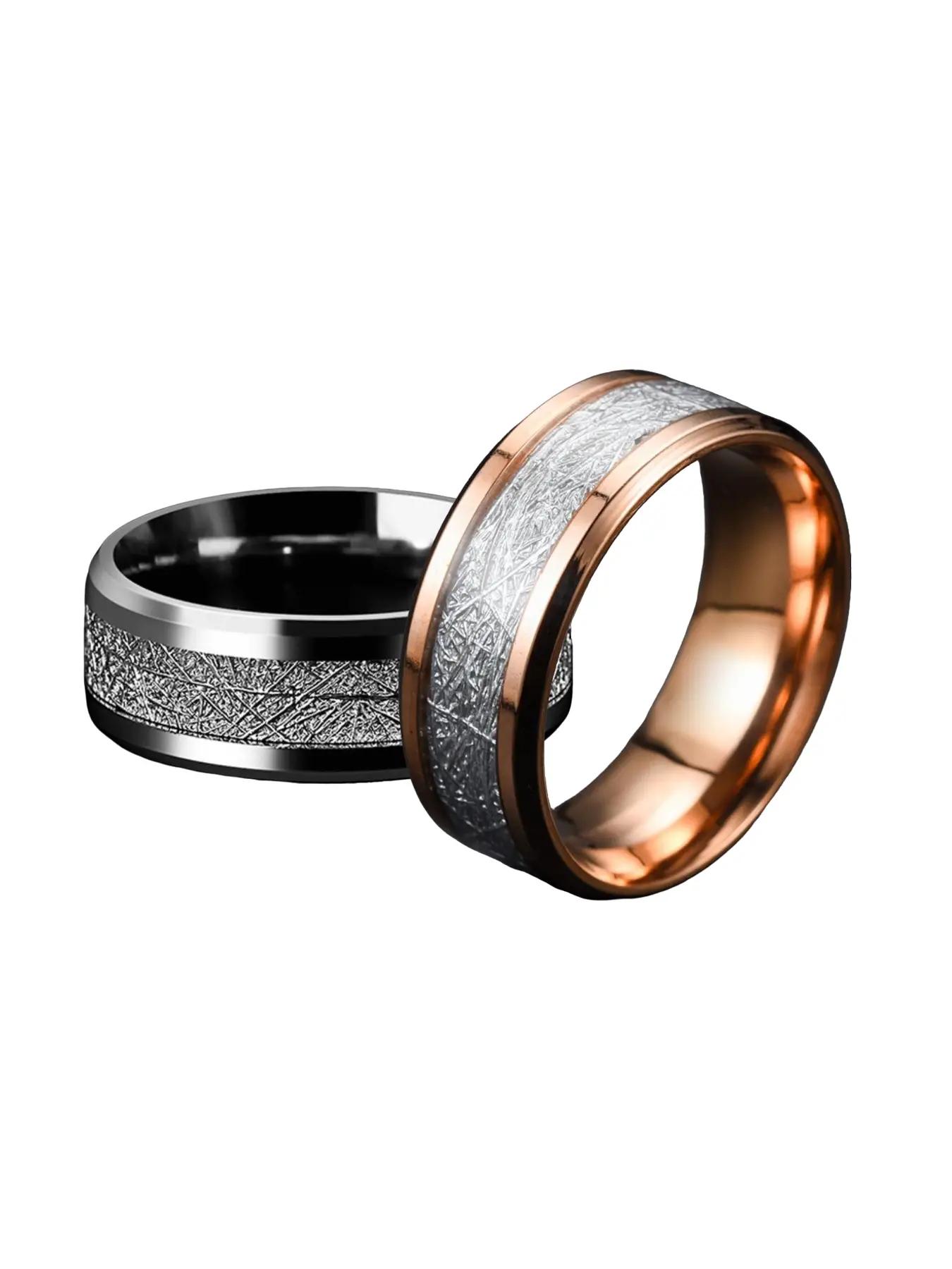 Men's Rime Pattern Simple Plain Alloy Ring, Fashion Punk Streetwear Goth Accessories for Party, Daily Clothing Decor for Men