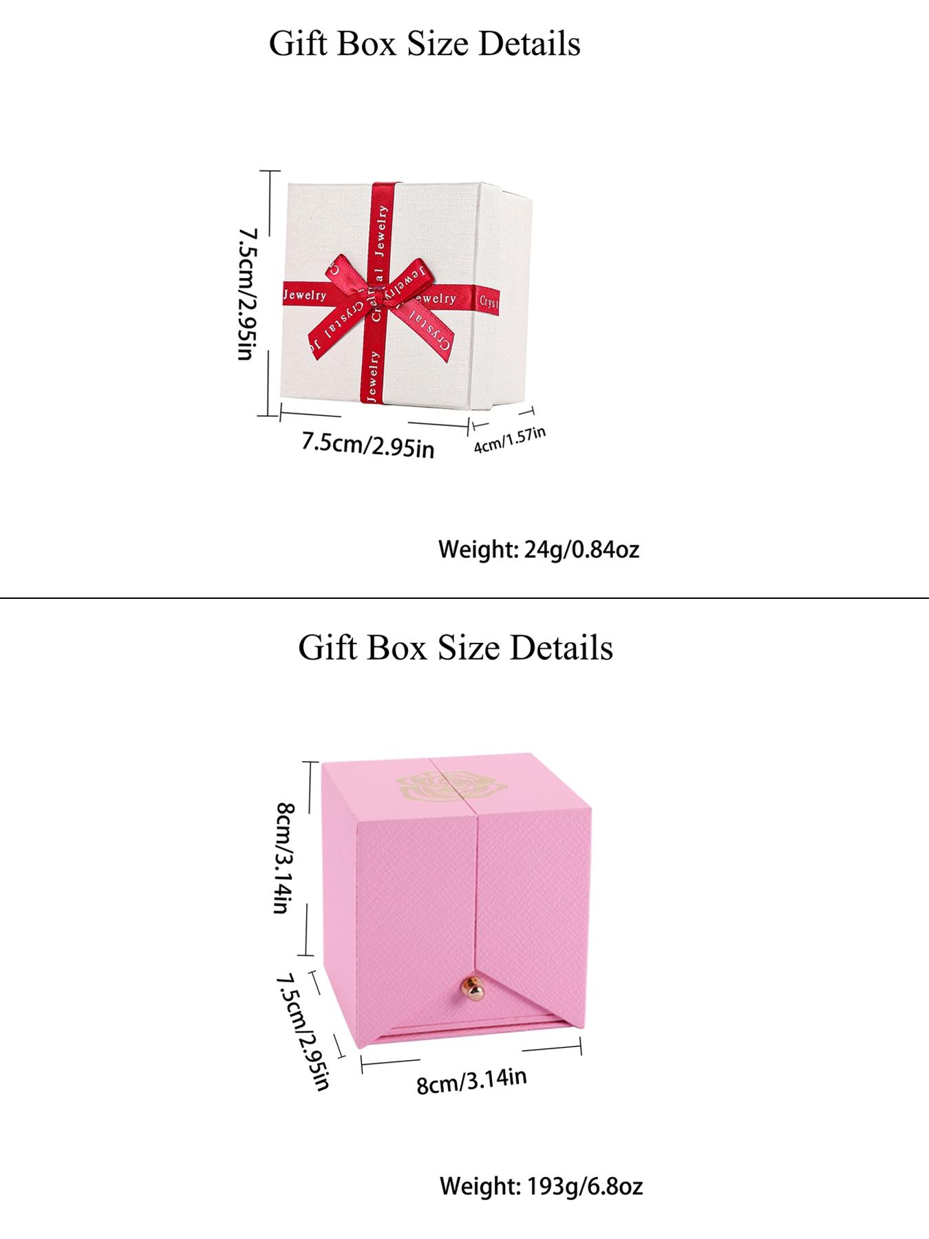 Apple Shape Rose Jewelry Gift Box With Initial Letter Love Heart Necklace for Women, Valentine's Day Wedding Anniversary Jewelry Gift for Girlfriend Wife, Birthday Christmas Gift for Daughter Mom