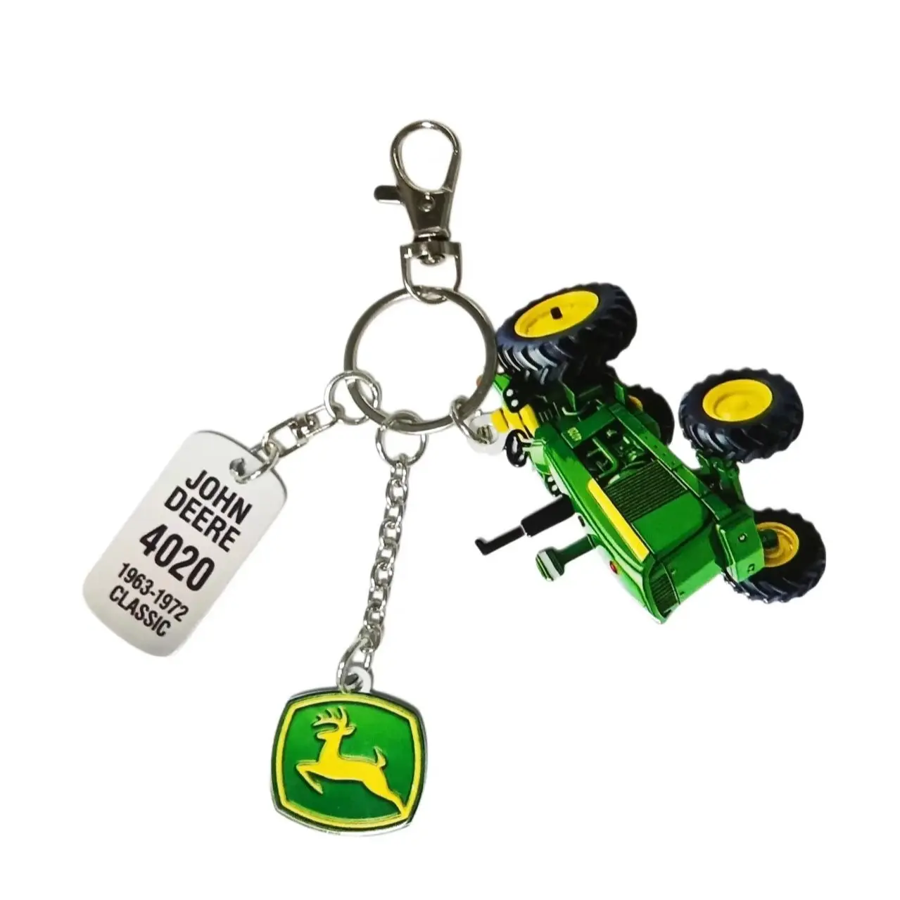 1pcs Tractor Style Keychain, Metal Flat Pendant, Unique Collectible, Suitable for Backpacks and Car Keys, Personalized Accessory, Keyrings