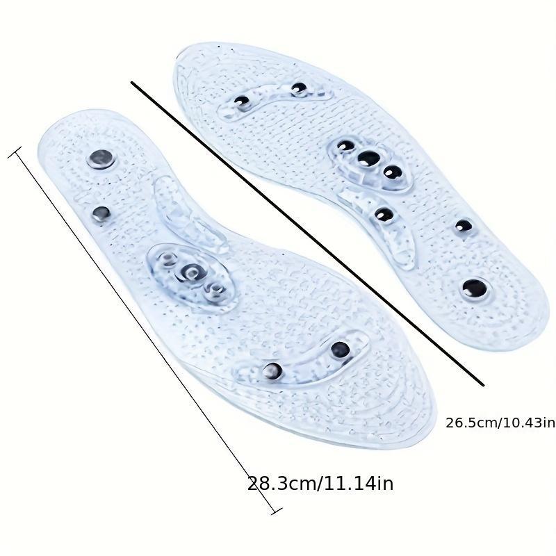 2pcs Magnetic Acupressure Foot Massager Insoles | Reflexology Acupoint, Comfortable PVC Material, Transverse Arch Support Design for Even Stress Distribution & Circulation Footwear Shoe