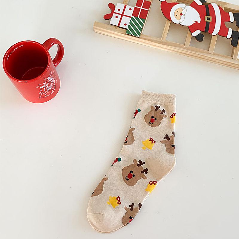 4pack Christmas stockings - Men's and women's mid-calf socks with cute cartoon designs, trendy long socks for Instagram. 4pack Christmas stockings - Men's and women's mid-calf socks with cute cartoon designs, trendy long socks for Instagram.