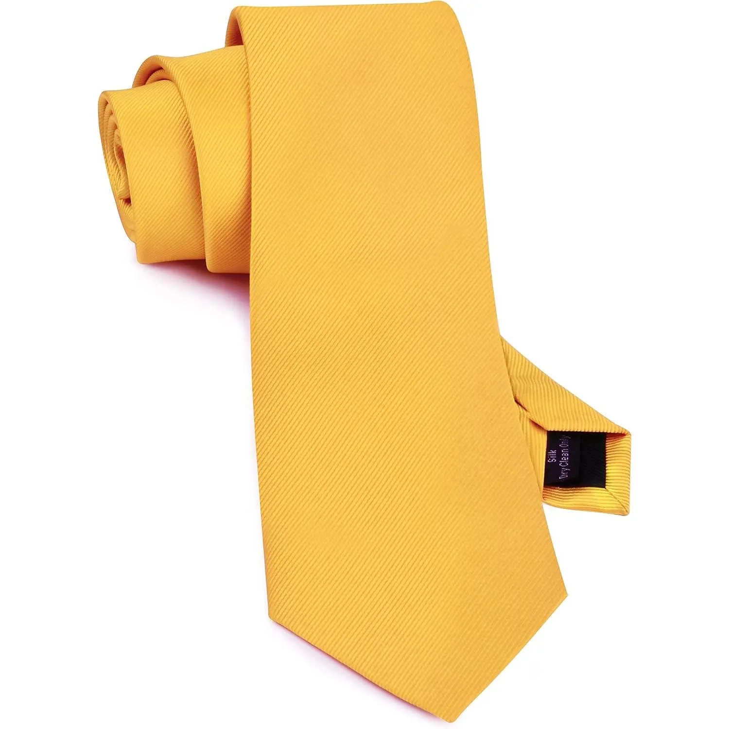 Modern fashionable yellow tie, pure gold tie, men's silk tie
