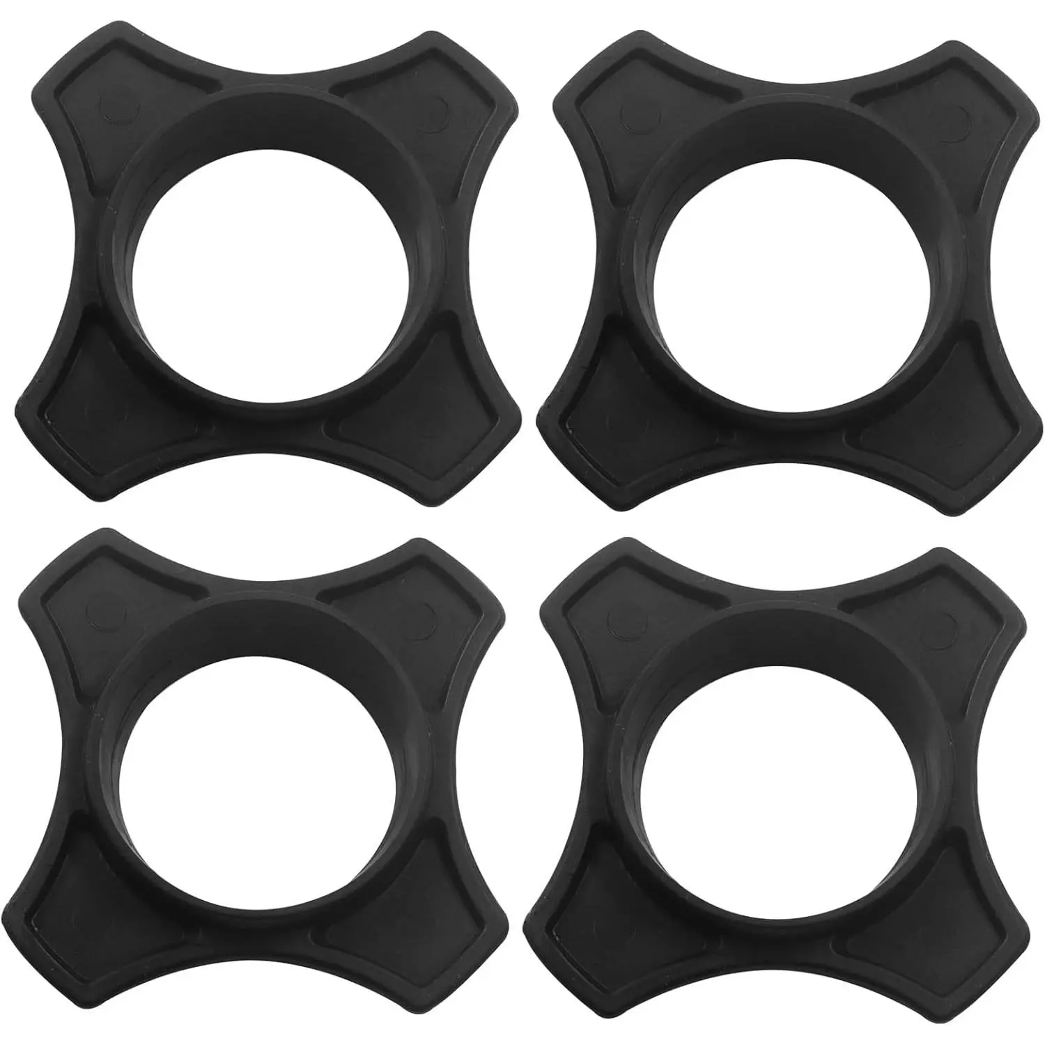 4 Pack Rubber Microphone Anti-roll Rings Black