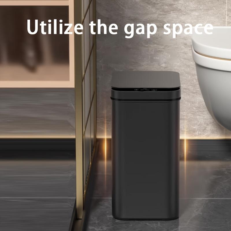 1-pack Black Auto Touchless Trash Can with Motion Sensor - 3.1 Gallon, Hands-free, 3 Modes, Ultra-slim Small Bin for Bathroom, Bedroom, Office, Kitchen, Trash Can, Automatic Trash Can