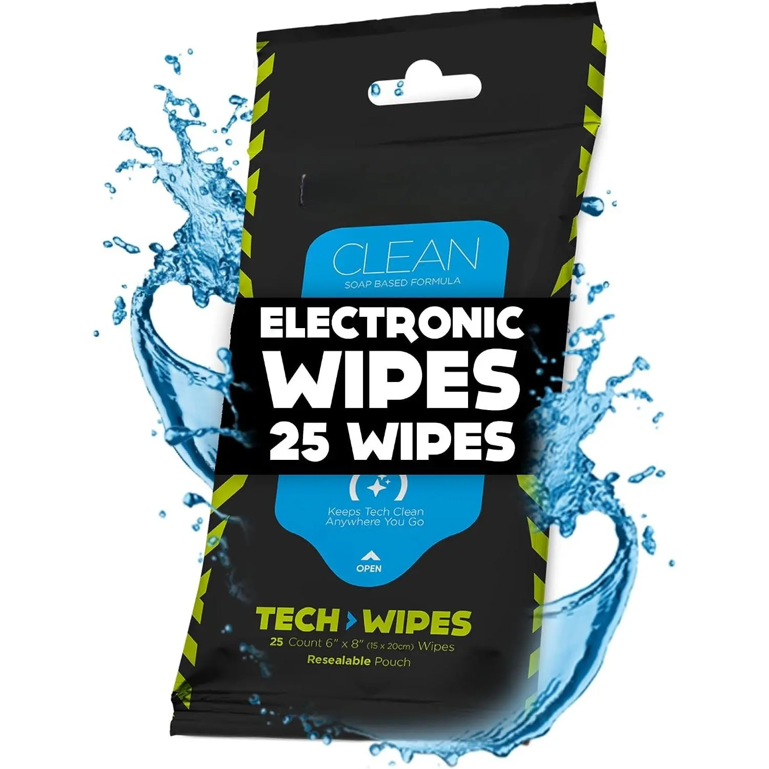 Wipes (25 ct.) Screen Cleaner Wipes for Tech | Travel Size, for Phones, Keyboards, TV Monitors,  Screens, and , -Safe  Screen Wipes