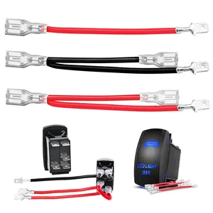 Nilight 2 PCS 5 Pin Rocker Switch Jumper Wires Set for 5Pin Toggle On/Off Rocker Switch Wiring fot Automotive Polaris Ranger RZR ATV Console Switch Install 1 Set Switch Not Included