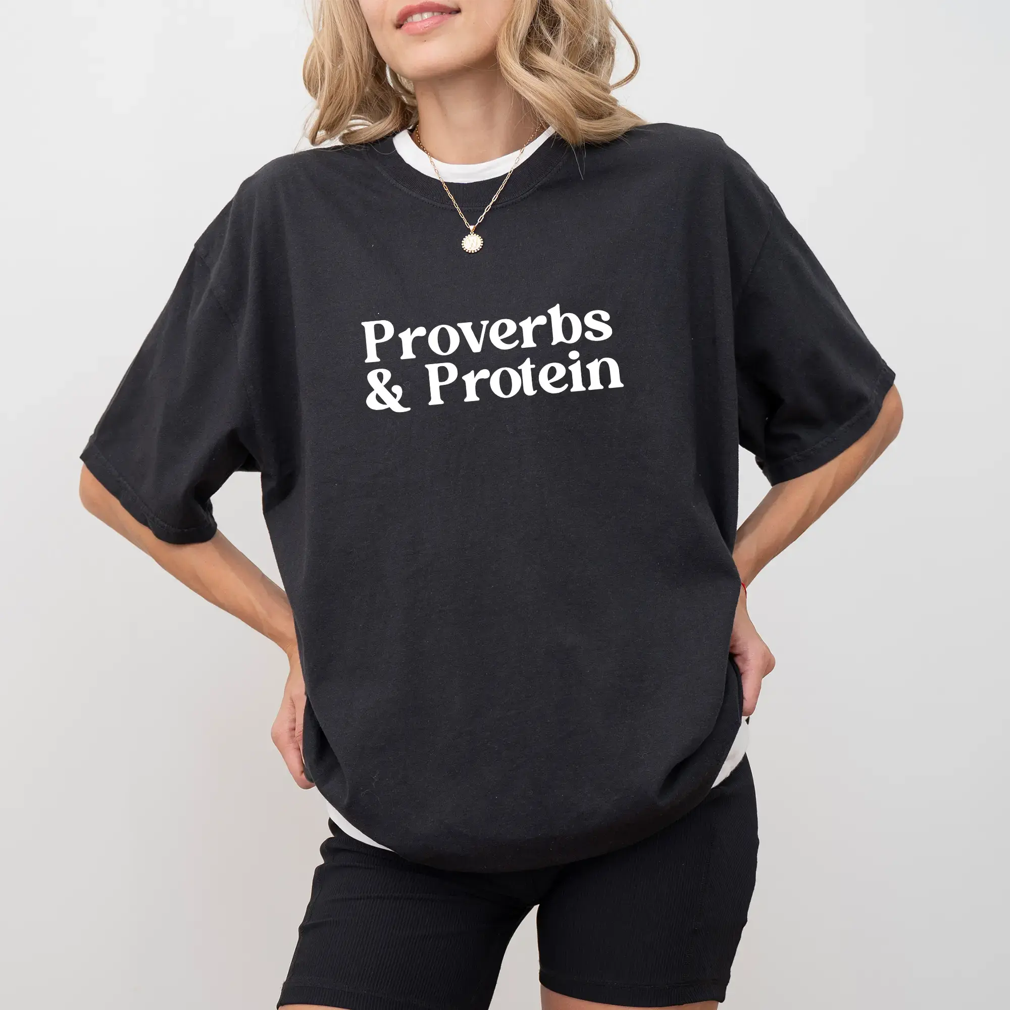 Workout Graphic T-Shirt – Motivational Proverbs & Protein Gym Wear