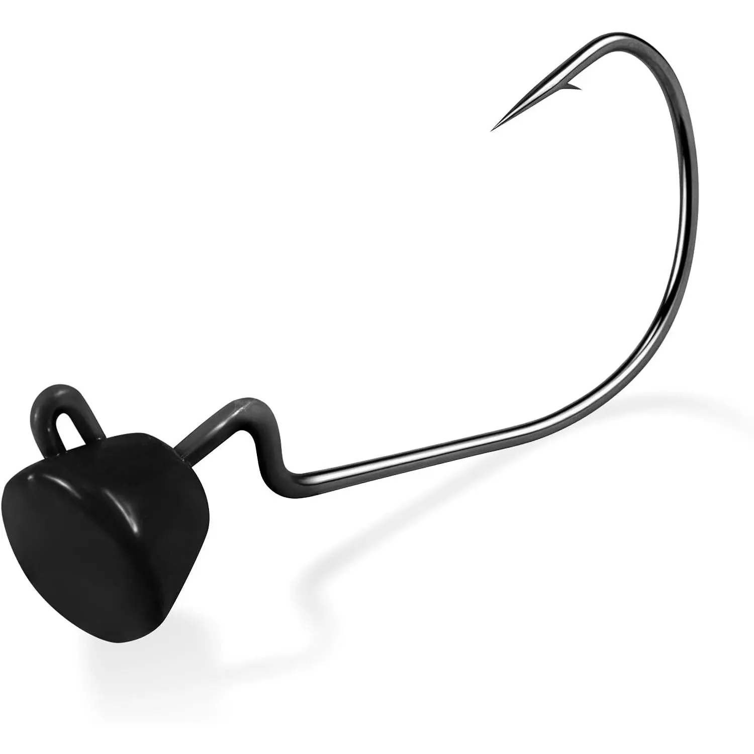 10 Pack EWG Ned Rig Jig Heads, Freshwater Bass Fishing Jigs Extra Wide Gap Hooks Weedless Soft Baits Worm Craws