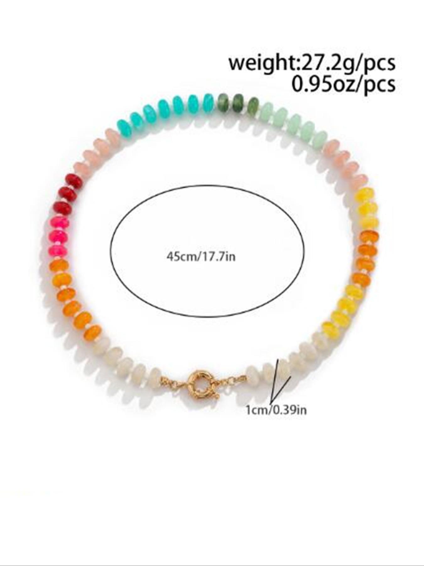 Chic Beaded Necklace for Women, Elegant Multicolor Jewelry, Perfect Gift for Holidays & Birthdays, Stylish Accessory for Parties, Modern Versatile Accessories