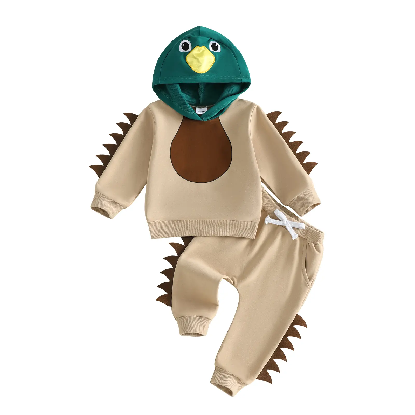 Toddler Baby Little Boys Outfit Long Sleeve Duck Hoodie with Elastic Waist Sweatpants Fall Winter 3M-3T