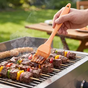 2 pcs Silicone Basting Brush, Multipurpose BBQ Oil Brush, Grill Brush, Grilling Accessories, BBQ Tools, Household Home Kitchen Accessories, Kitchenware, Utensils for Cooking Baking Barbecue-YY1