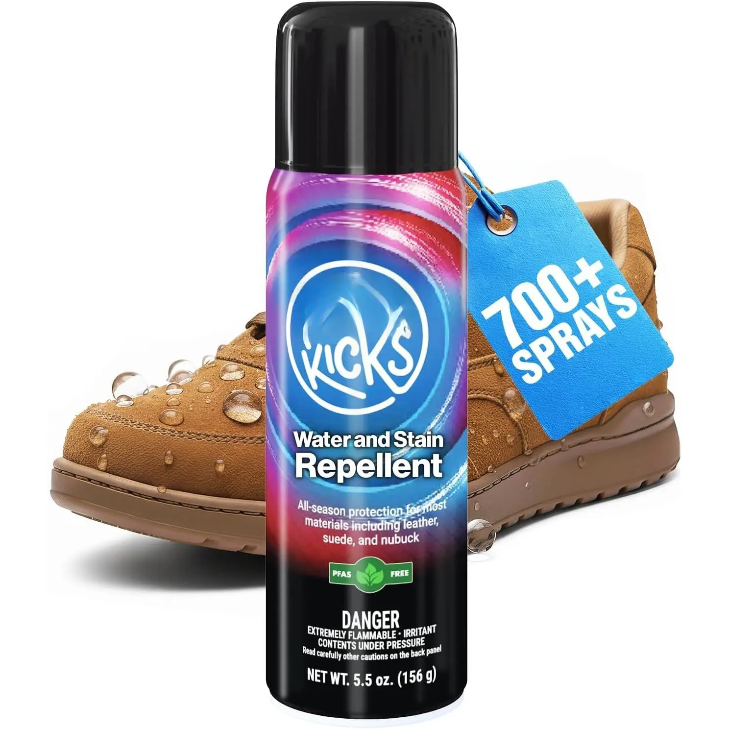 Shoe Protector  - Shields Against Stains, Water & Dirt - Heavy-Duty   for Shoes & Boots - Safe for Suede, Leather, Nubuck, Sneakers - Dries , No Discoloration