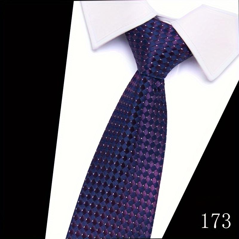 Classic 5-Piece Woven Necktie Set for Male Adults, Patterned Formal Fashion Accessories with Cufflinks and Tie Clip