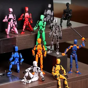 T13 Dummy Deformable Action Figure Stress Relief Model Ornament ucky13 Movable Robot Figure Kids Hand-assembled Hobby Toy