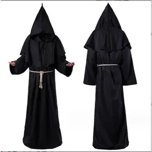 Ancient Monk Costume Medieval Priest Robe Wizard Cosplay Clothing Stage Performance
