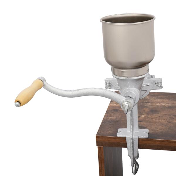 500 #   Home Use Hand Cranking Operation Grain Grinder Silver