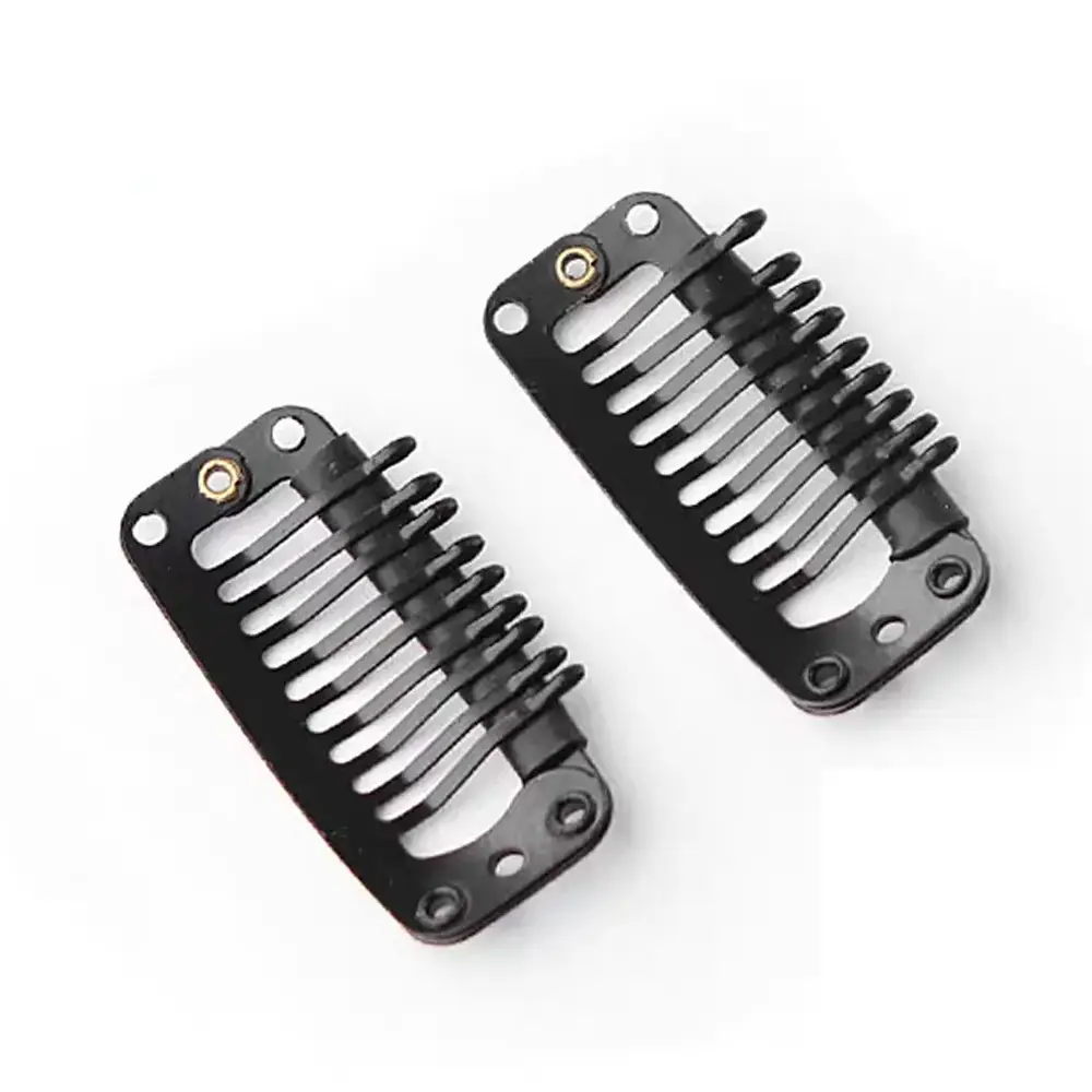 Invisible 9-Tooth Wig Clip, Secure Snap Hairgrip for Hair Extensions, Toupees, Berets, and Hats