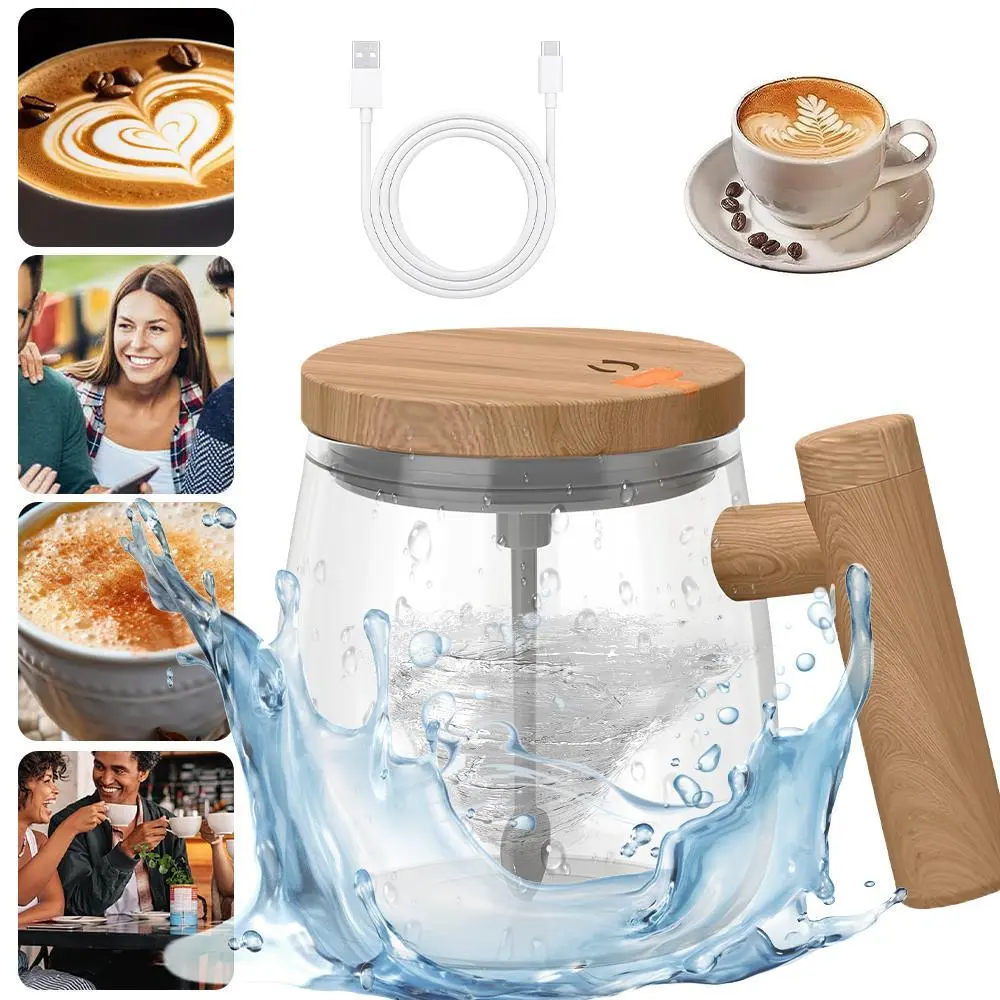 Self Stirring Mug Electric Mixing Cup with USB Charging, Automatic Coffee Mug for Protein Shakes, Milk, Tea, Hot & Cold Drinks, Easy One-Button Operation#DealsForYouDays