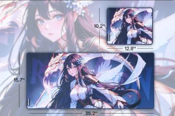 Redragon P046S Anime Gaming Mouse Pad - Smooth Lycra Surface, Anti-Slip Rubber Base, Spill-Resistant, Durable 5mm Thick Design, 13 x 10 inches, Gaming accessories, Dark Blue Redragon P046S Anime Gaming Mouse Pad - Smooth Lycra Surface, Anti-Slip Rubber Base, Spill-Resistant, Durable 5mm Thick Design, 13 x 10 inches, Gaming accessories, Dark Blue