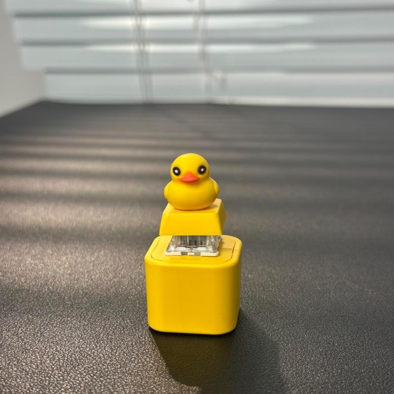 2026 NEW [Christmas Gift] Spinning Quack Duck Keychain Real Sounds Light Fidget Toy for Kids Adults TypeC Rechargeable Sensory Button 360-degree Rotation girl  room  accessories i̇phone  16  pro  cases