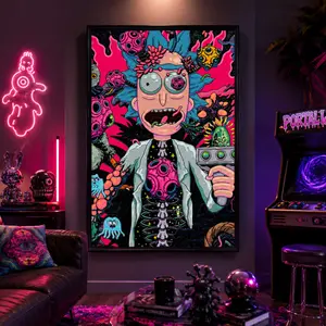 Rick and Morty Poster, Rick Sanchez Wall Art, Rolled Print, TV Series Poster Gif 2024