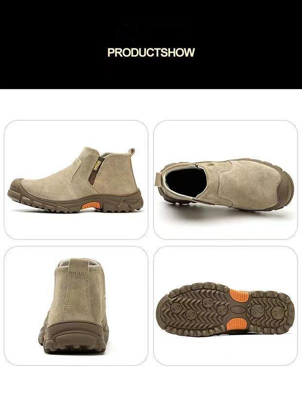 BIGWIG Breathable Durable Welding Safety Work Training Shoes Men & Women Anti-Smash&Puncture-Proof Steel Toe Safety Shoes Work Boots with Resilient Soles Footwear Comfort Closed