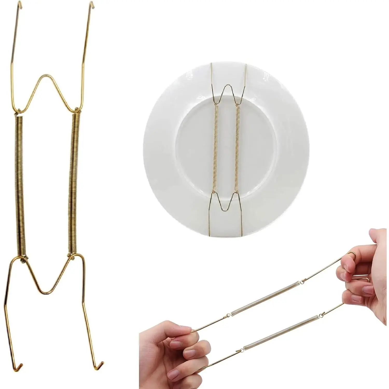 8 10 12 14 16Inch Plate Hangers for Walls Plate Dish Hangers Stainless Steel Decorative Invisible Plate Hangers Holder, Wall Hooks Home Decor (size:12in)