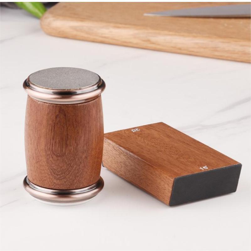 Manual Wooden Knife Sharpener, 2 Counts/set Knife Sharpening Tool, Grinding Disc Replacement, Household Home Kitchenware Accessories