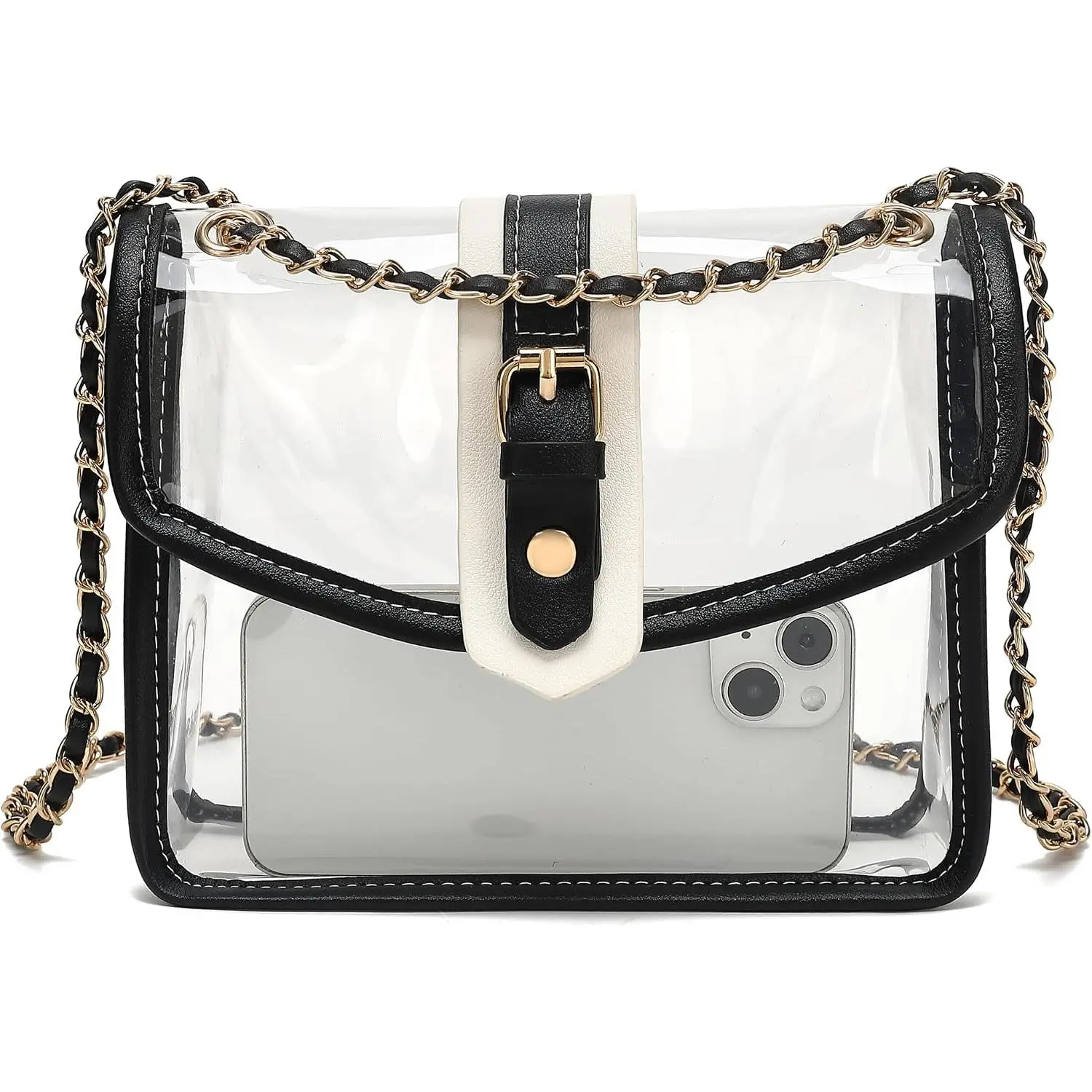 Direct 2 in 1 Clear Purse for Concert , Stadium Approved Clear Crossbody Bag Handbag for Women