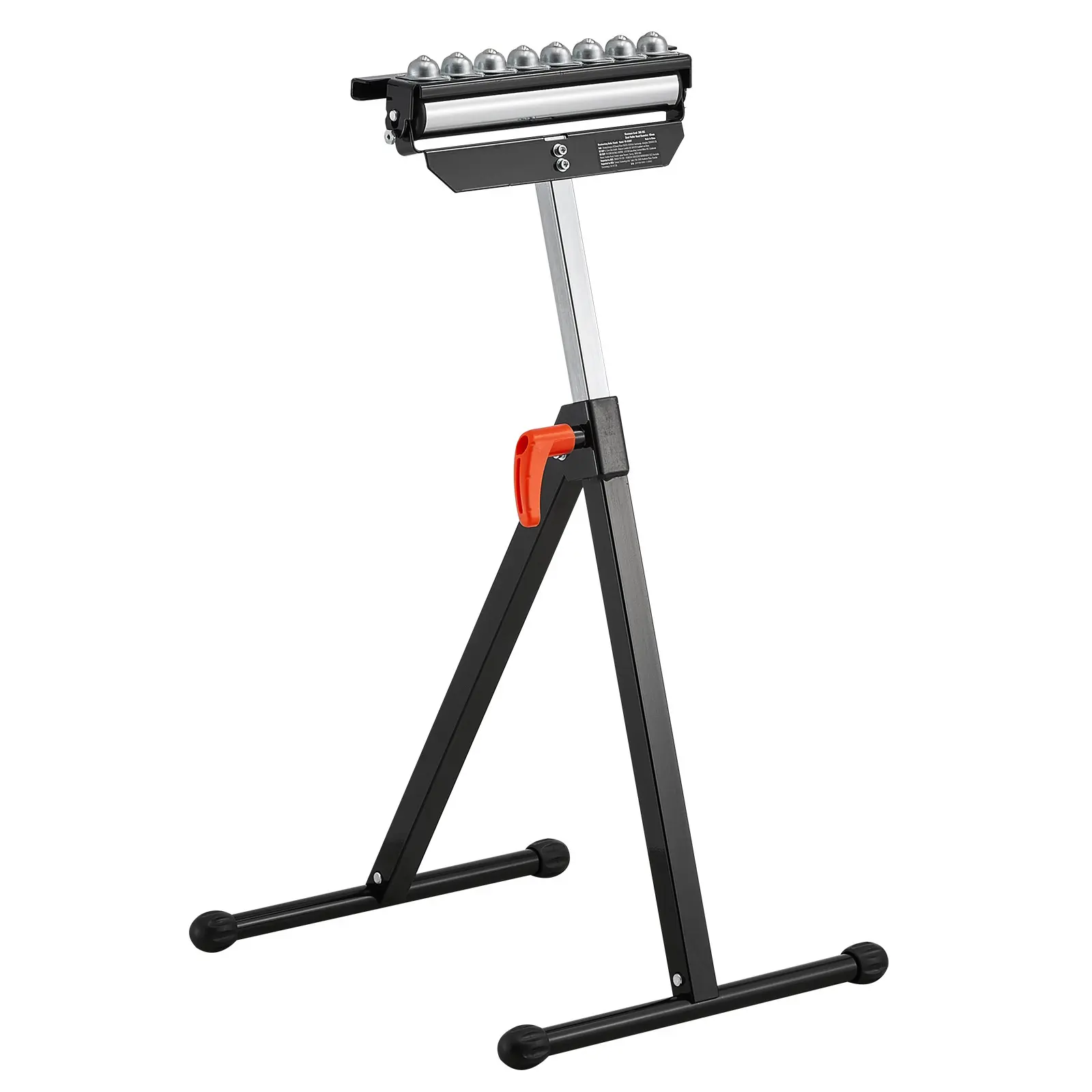 Roller Stand, Folding Heavy Duty with Polished Multi Directional Roller Head, 300 lbs/136 kg Max Load Capacity, Q195 Construction, 26.8-42.5 in Adjustable Height