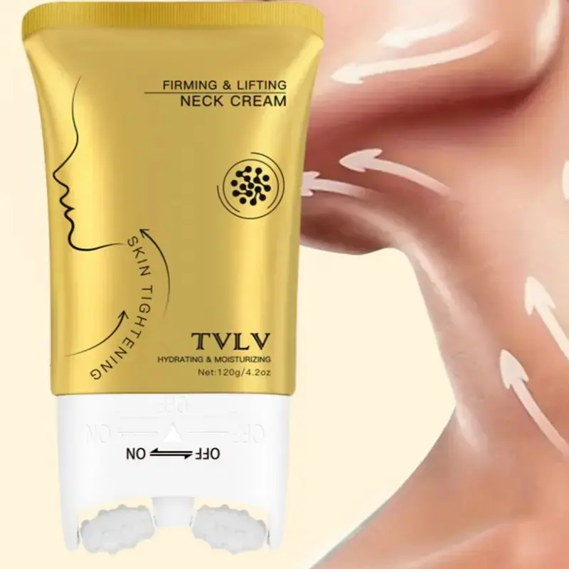 Neck Massage Firming Moisturizer Cream, Rollerball Absorption, Hydrating Nourishing, Hyaluronic Acid, Squalane, Niacinamide, Skin Care, Beauty Products