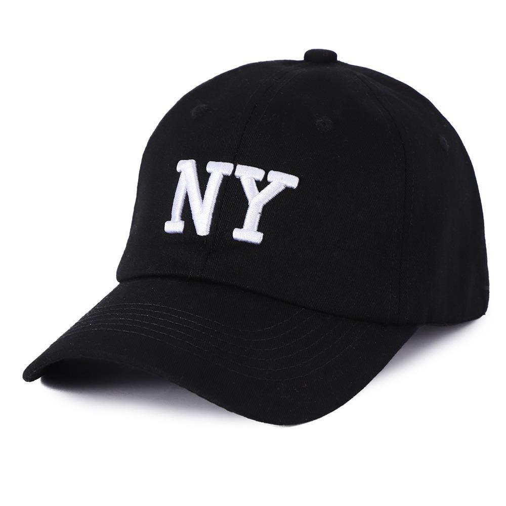 Sun protection baseball cap for large head circumference, casual NY letter sports sun hat, versatile for daily use, adult duckbill cap wholesale