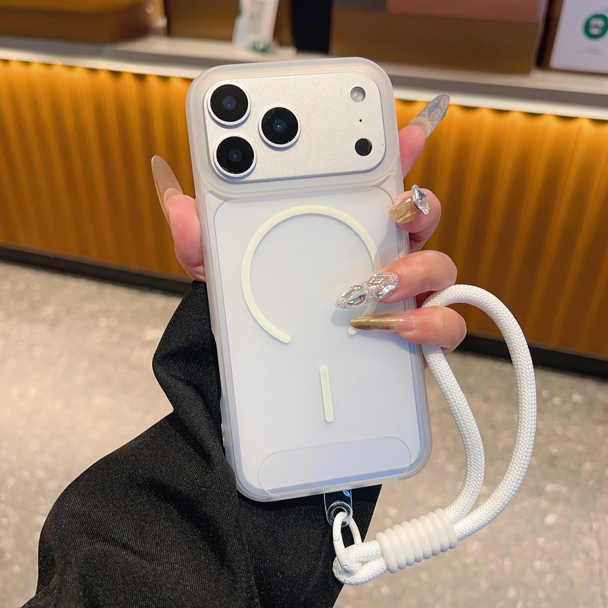 Translucent Frosted Phone Case for iPhone 17 Pro Max 16 15 14 13 12 11, Soft Edge Clear Acrylic Magnetic Case