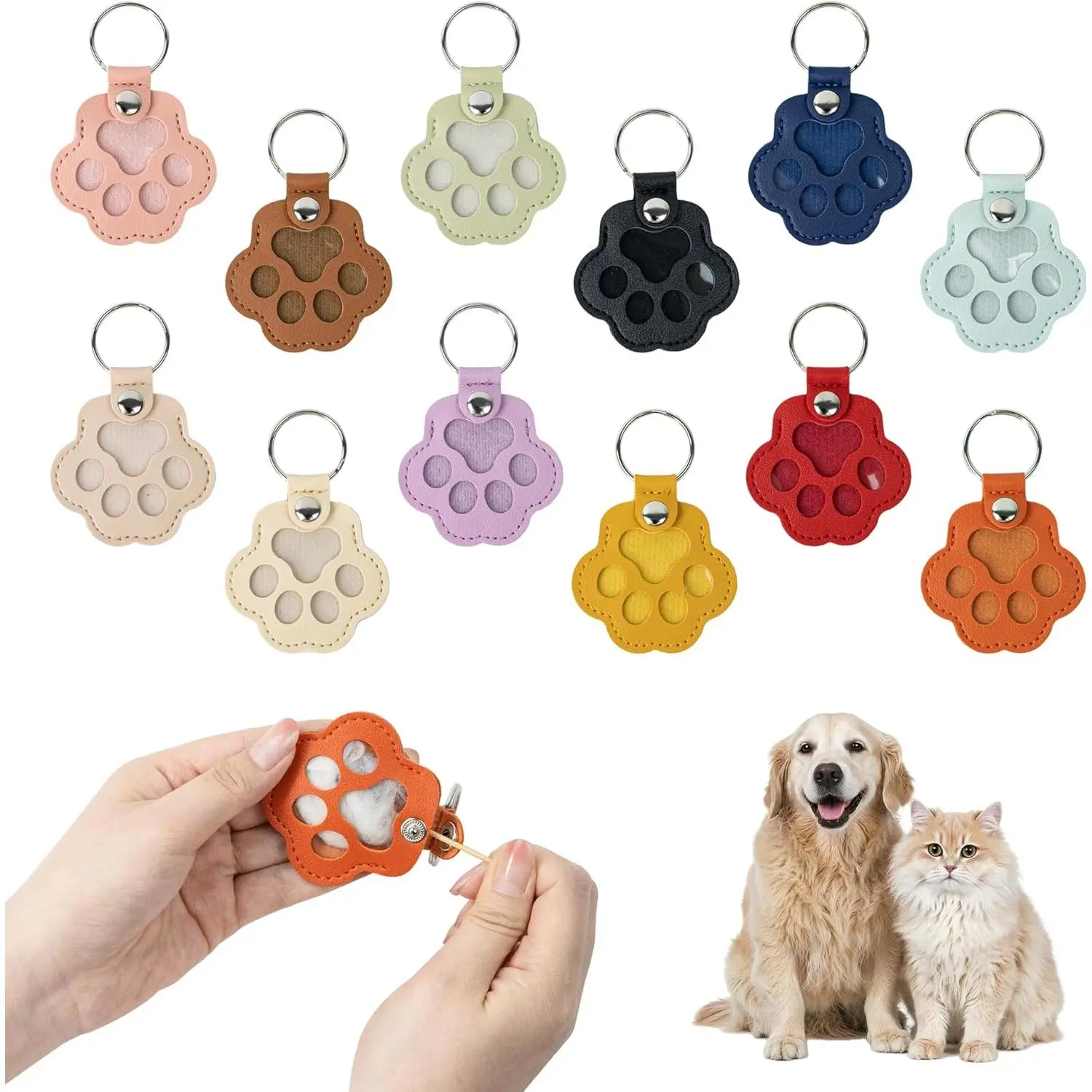 12 Packs Learher  Storage  -    Memory Charm - Furever  for Collecting  and  Hair