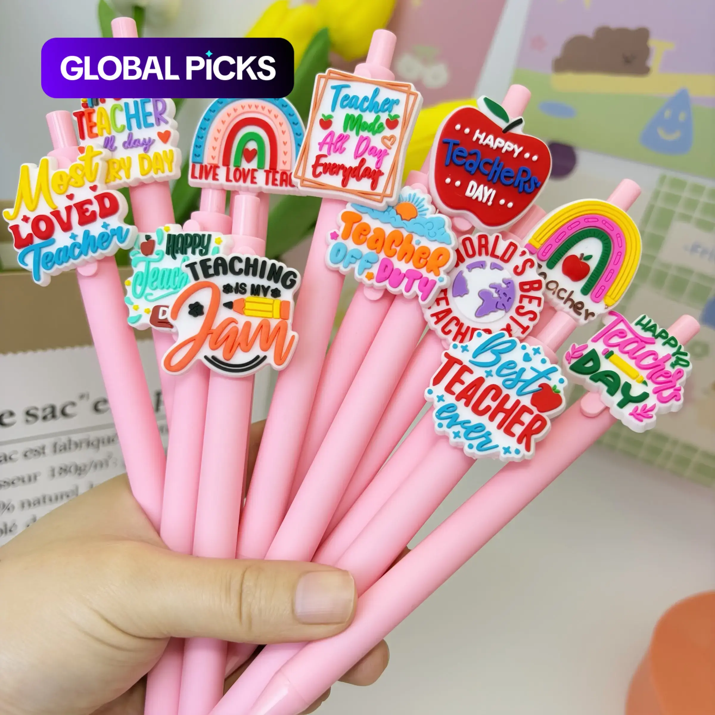 15/25pcs Teacher's Day Theme Ballpoint Pens, Smooth Writing, Durable, Practical, Perfect Gift for Back-To-School Season, Student Stationery #GLOBAL PICKS