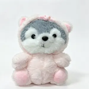 Transforming Husky Puppy Plush Doll, Comfort Companion Toy, Soft and Cozy Stuffed Animal, Perfect for Kids and Adults