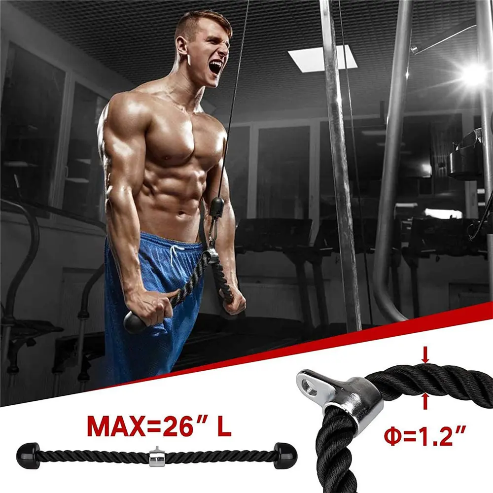 DIY Cable Pulley System for Home Gym, Adjustable Lat Pulldown Machine with Wear-resistant Woven Nylon Grips for Unisex Fitness Beginners, Heavy-Duty Steel Cables, Quick-Release Carabiners, Silent Smooth-Bearing Pulley Blocks, Anti-Rust Coating, Compact Fi