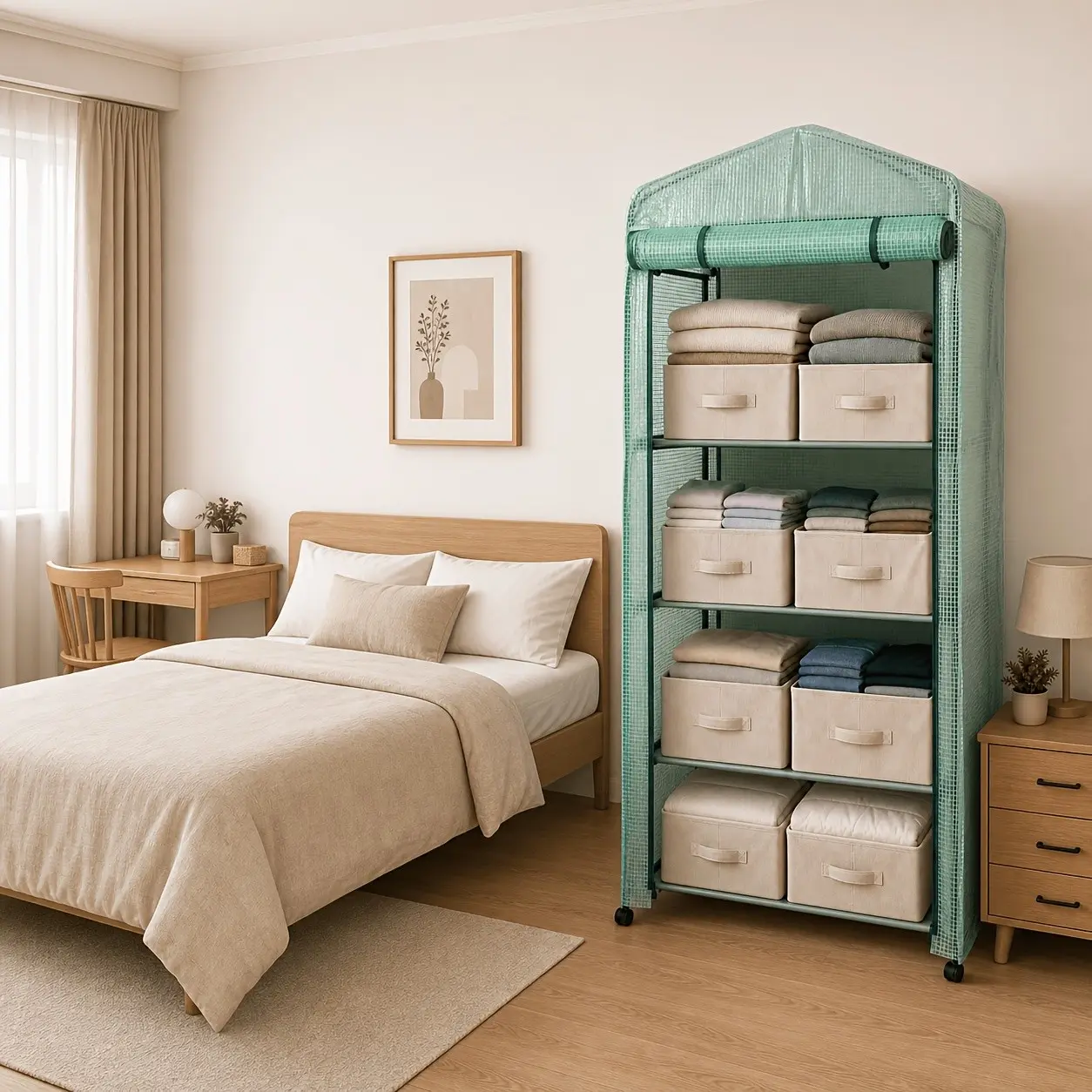 Rolling Wardrobes with Lids, Portable Wardrobes for Folding Clothes, Clothes Storage Boxes, And Storage Wardrobes with Wheels, Portable Closets