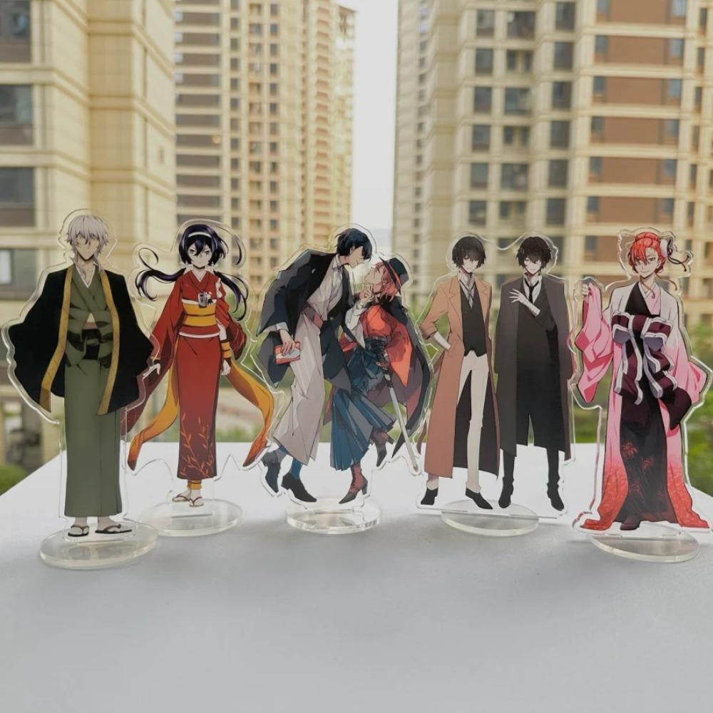 Diy Bungou Stray Dogs Dazai Osamu Anime Peripheral Figure Show Transparent Acrylic Stand Model Desktop Ornament Originality Gift