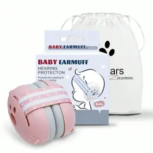 Pink Baby Steps Learning Headphones Ear Protection And Noise Reduction For Infants, Preventing Hearing Damage And Improving Sleep Baby Shower Family Decorations Gifts