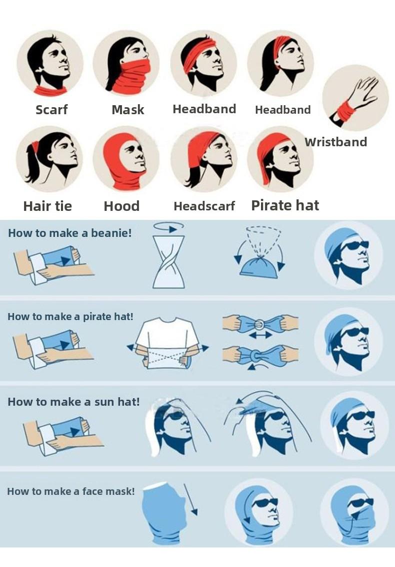 Seamless Multifunctional Magic Bandana Cycling Mask Warm Enclosure Halloween Prop Skull Versatile Face Scarf