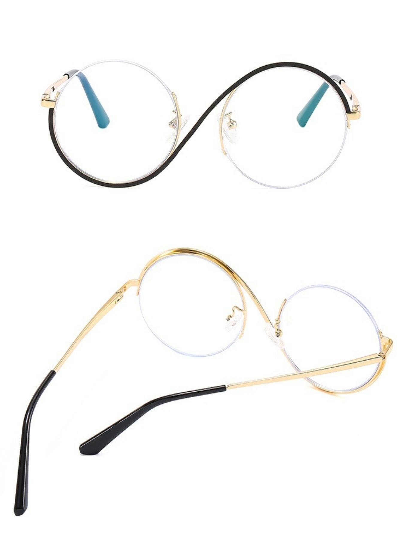 Asymmetrical Frame  Anti Blue-ray Eyeglasses, Fashionable Eyeglasses for Women, Fashion Eyeglasses for Work, Daily Clothing Decor, Perfect for Student Daily Use, Stylish Eyeglass