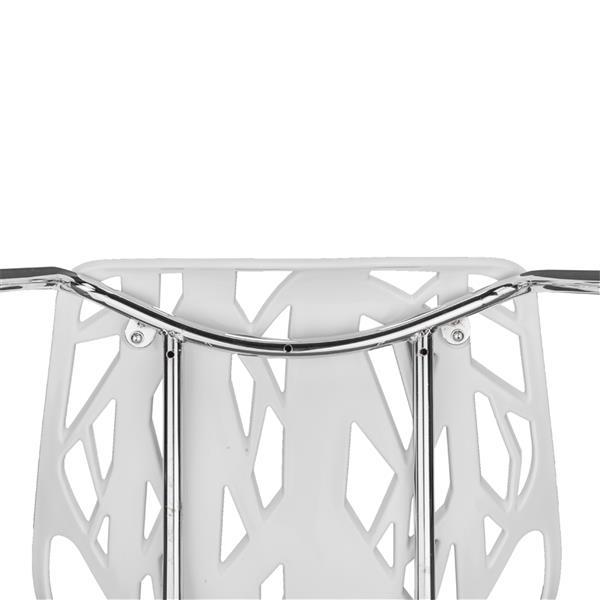 4pcs Modern Stackable Chair Set of 4,Kitchen White Dining Chairs,Birch Sapling Comfy Chairs for Dining Room,Living Room,Waiting Room (White) 4pcs Modern Stackable Chair Set of 4,Kitchen White Dining Chairs,Birch Sapling Comfy Chairs for Dining Room,Living Room,Waiting Room (White)