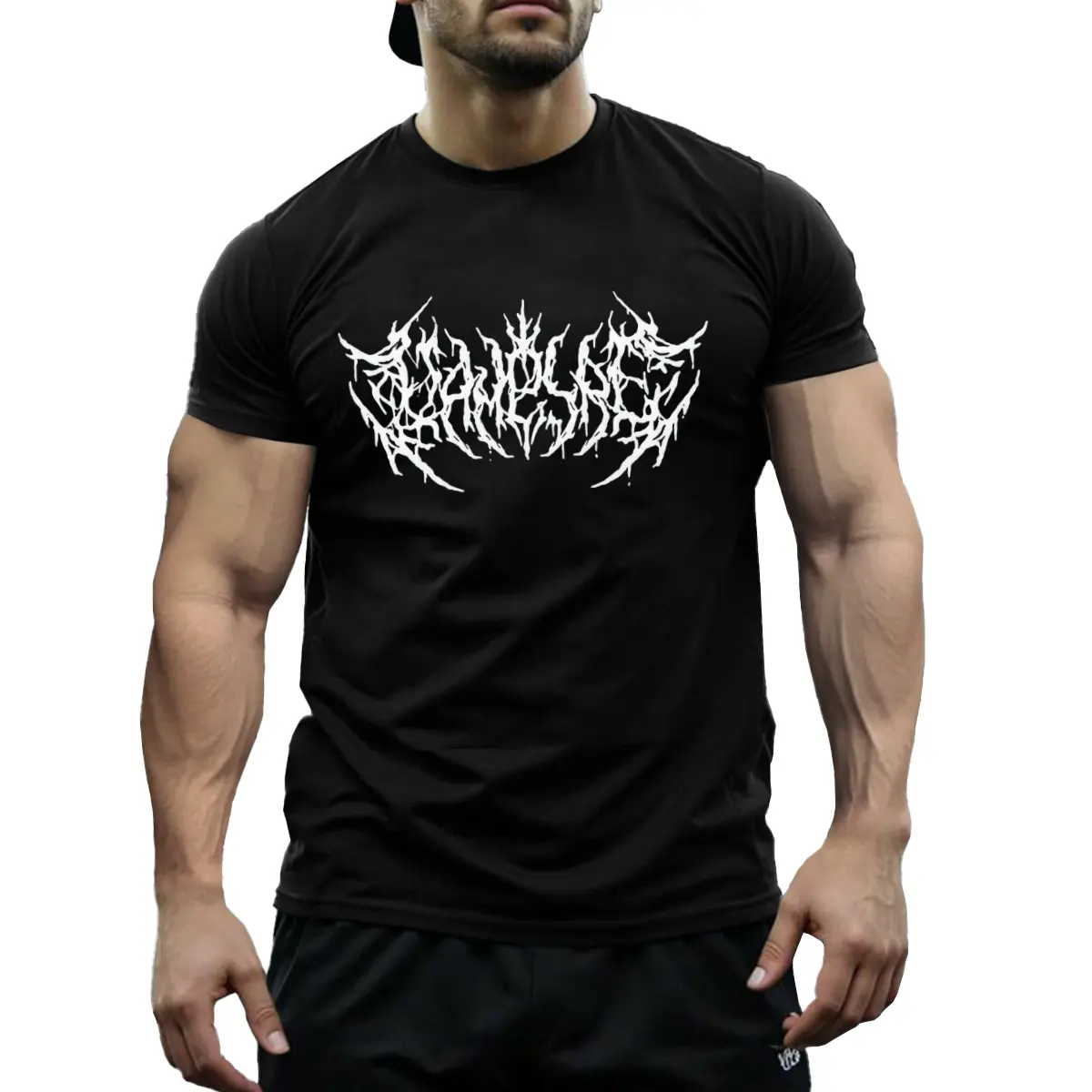 Men's Performance Compression T-Shirt - Breathable Cotton, Stylish Printed Design, Muscle Fit for Summer Sports, Round Neck, Short Sleeve, Gym Shirts - T Shirt