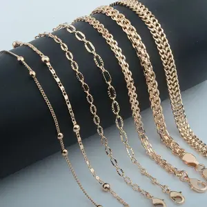 2026 Viral Rose Gold Multi-Style Flat Snake Chain Necklaces Waterproof Stainless Steel Stackable Curb Herringbone Choker For Unisex,cords for graduation,graduation cap