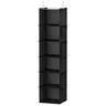 1PC Multi-Layer Hanging Closet Organizer Bag, Durable Hooks, Foldable Clothing Storage, Side Pockets, Bamboo Lining, Eco-Friendly, Durable Closet Organizers