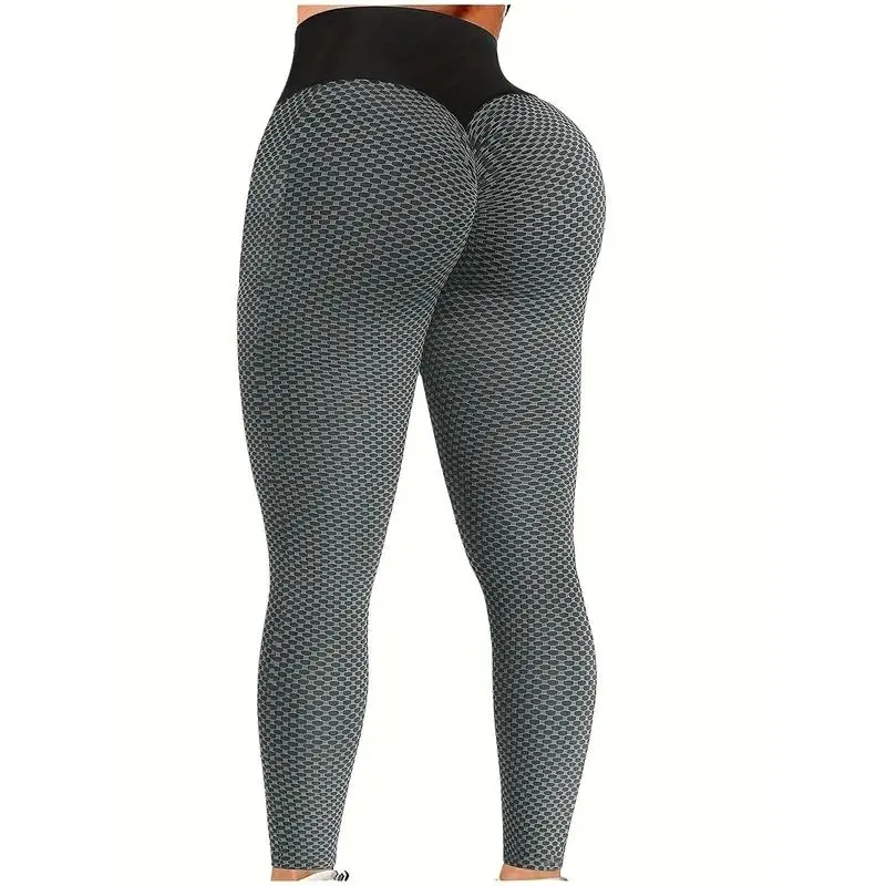 Women's High-Waist Polyester Leopard Print Yoga Leggings - Butt Lifting, Tummy Control, V-Back, Bootcut Cut, Flared, Pockets, Yoga Wear, Sporty Sports Bottoms, Leggings Women
