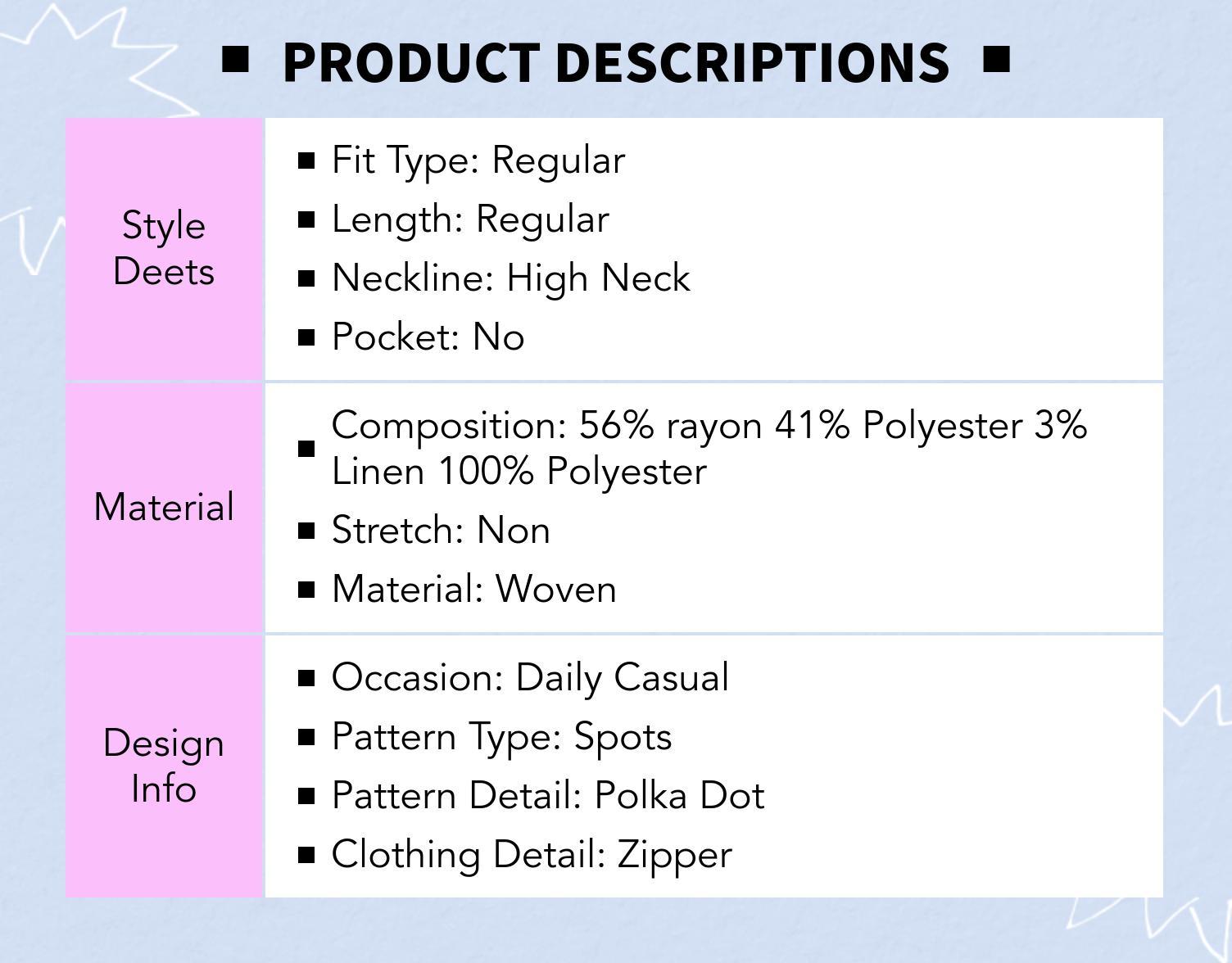 Cider Linen-blend Polka Dot High Neck Zip Through Jacket