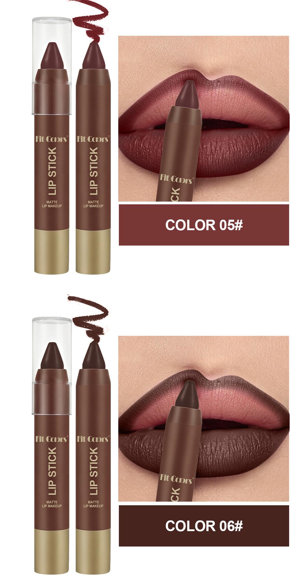 Erinde Matte Lipstick Crayon for Women, Warm Reddish Brown 24 Hour Lipstick Lip Liner Pencil, Neutral Lip Stick Long Lasting Waterproof, Vegan & Cruelty-Free